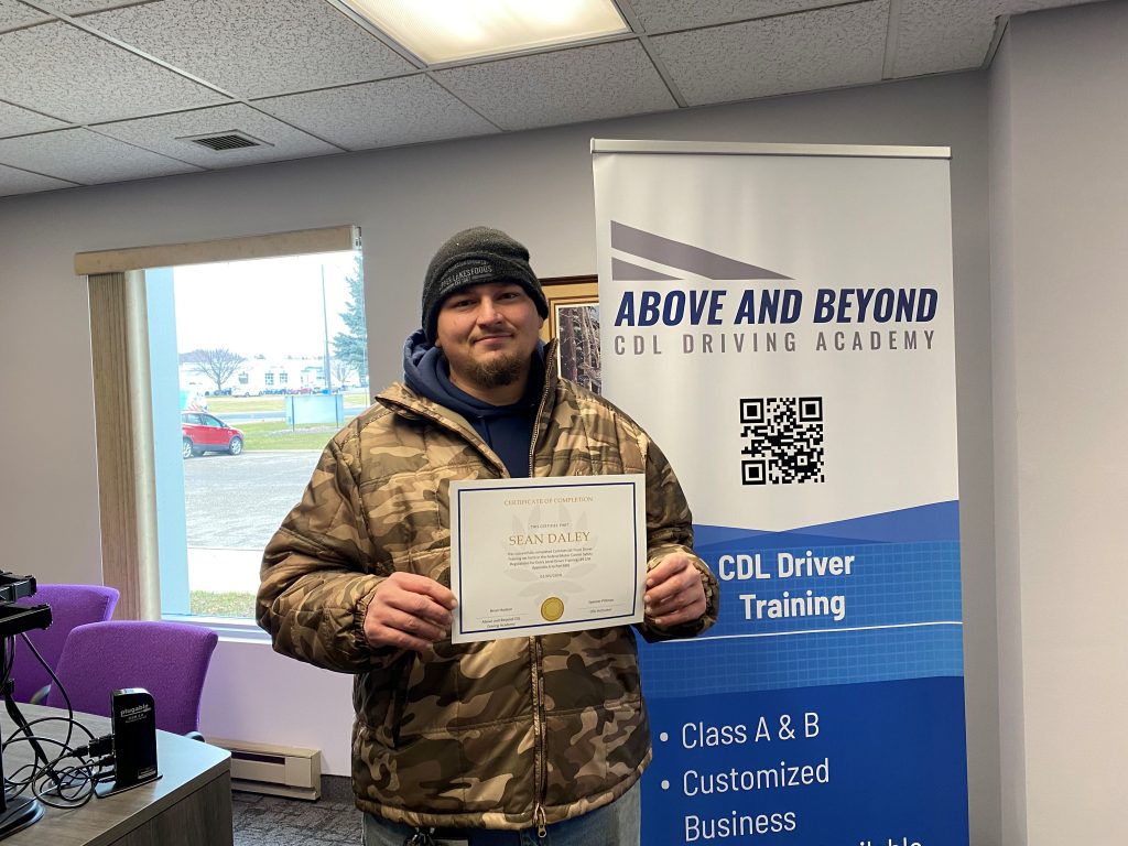 Get CDL restrictions remvoved - Sean Daley, driving academy graduate